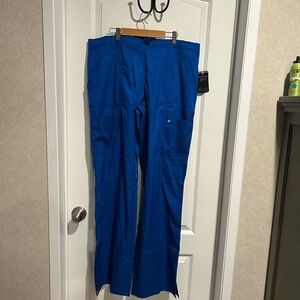 Cherokee Luxe Royal Blue Scrub pants large tall NWT